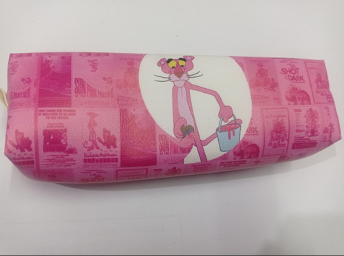 جامدادی تک زیپ فانتزی طرح پلنگ صورتی