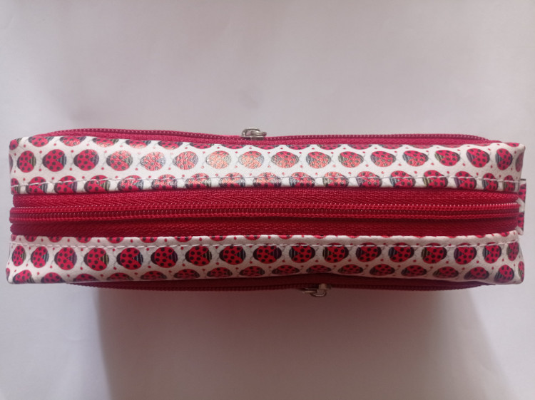 جامدادی سه زیپ فانتزی کفش دوزک