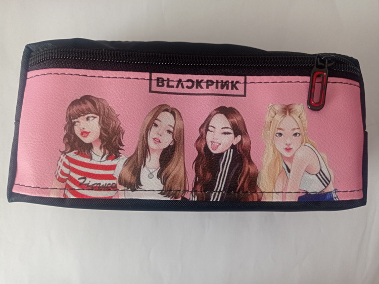 جامدادی دو زیپ فانتزی black pink