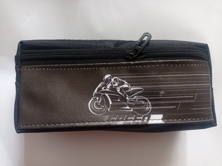 جامدادی دو زیپ کلاسیک موتور مسابقه ای مشکی