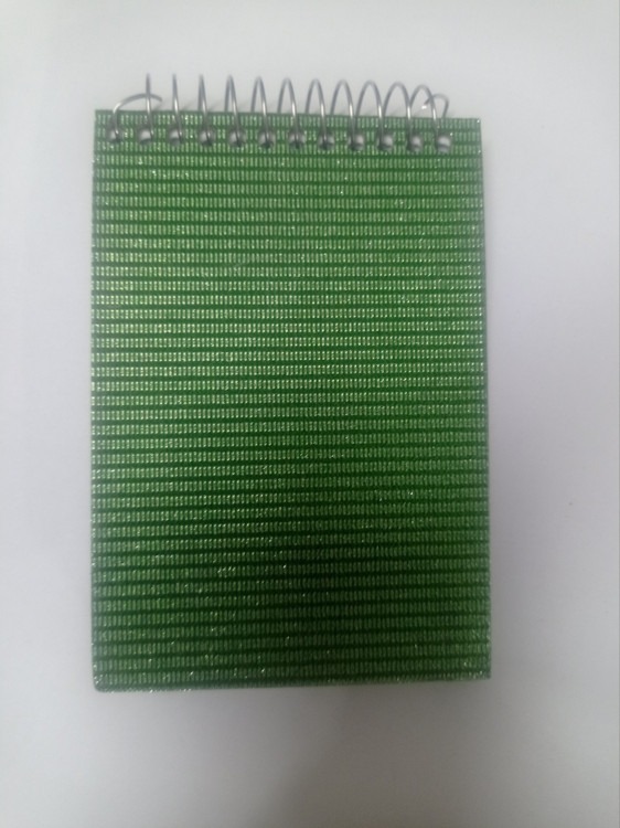 دفترچه یادداشت متوسط 1/16 سیمی جلد سخت متالایزر سبز