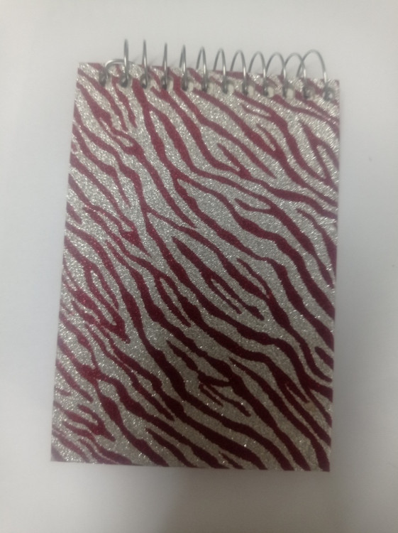 دفترچه یادداشت متوسط 1/16 سیمی جلد سخت متالایزر طرح زبرا