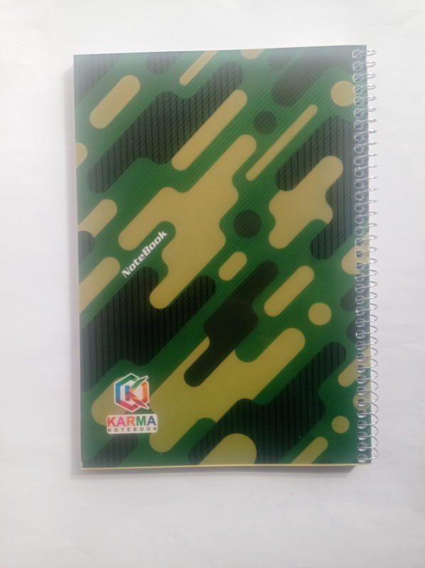 دفتر 80 برگی سیمی جلد طلقی کلاسیک طرح نظامی