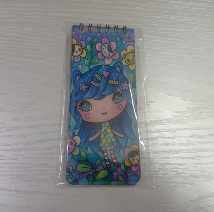 دفترچه یادداشت TO DO LIST طرح دختری با موهای آبی