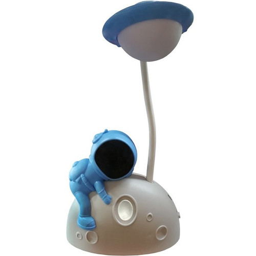 چراغ مطالعه و چراغ خواب ادم فضایی روی ماه رنگ آبی