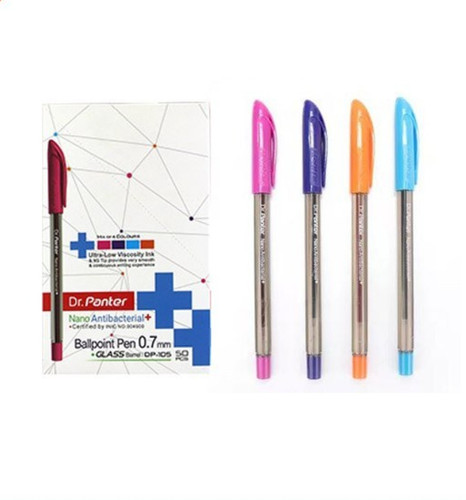 خودکار رنگی 0.7 میل پنتر مدل نانو آنتی باکتریال DP-105 بسته 50 عددی