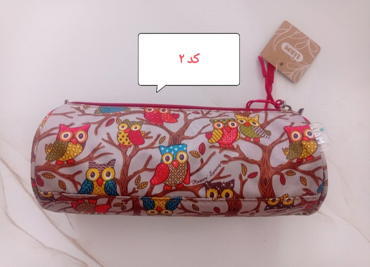 جامدادی سه زیپ استوانه ای طرح دار کد 3064 لیام