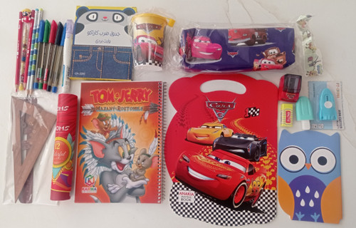 بسته لوازم تحریر چهارم دبستان پسرانه مجموعه ۳۰ عددی با ارسال رایگان