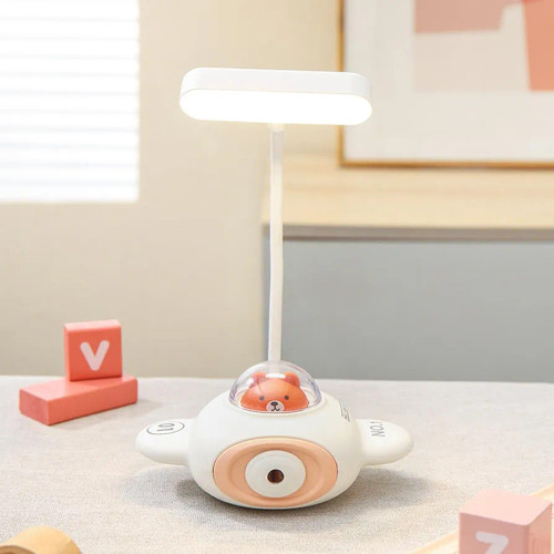 چراغ مطالعه مدل شارژی فانتزی طرح خرس فضانورد رنگ سفید