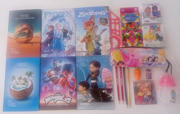 بسته لوازم تحریر دوم دبستان دخترانه نیمه اقتصادی مجموعه ۱۹ عددی با ارسال رایگان