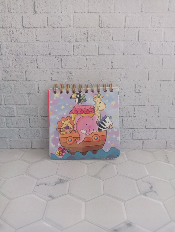 دفترچه 10×10 طرح دار فانتزی طرح کشتی حیوانات