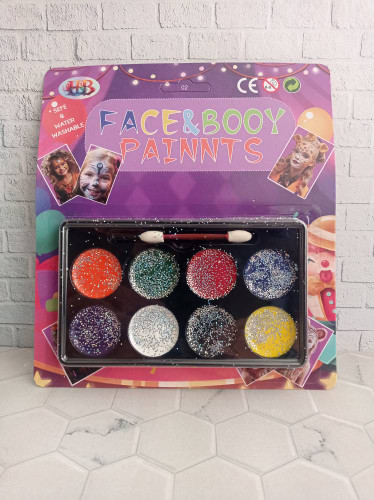 رنگ گریم صورت اکلیلی بسته 8 رنگ