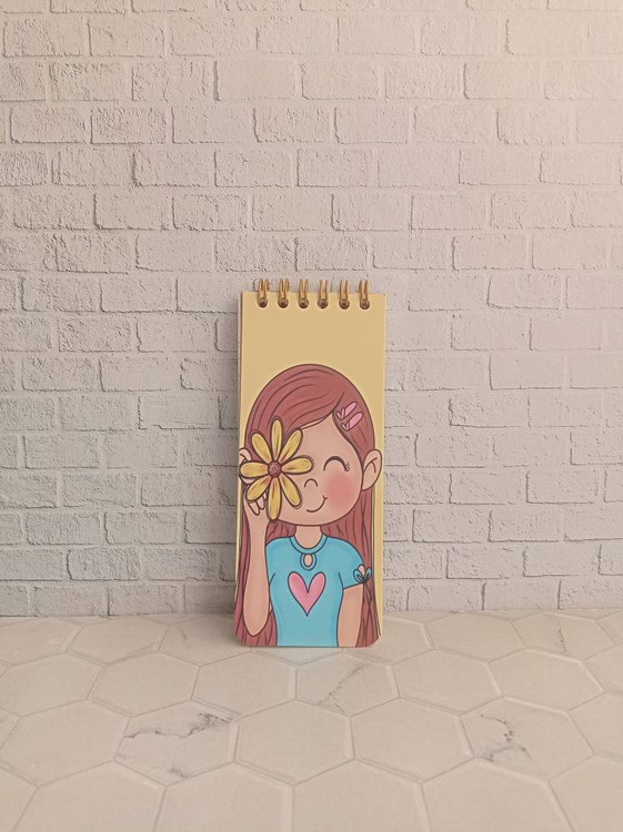 دفترچه یادداشت TO DO LIST طرح دختری با گل آفتابگردان