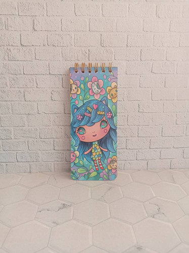 دفترچه یادداشت TO DO LIST طرح دختری با موهای آبی