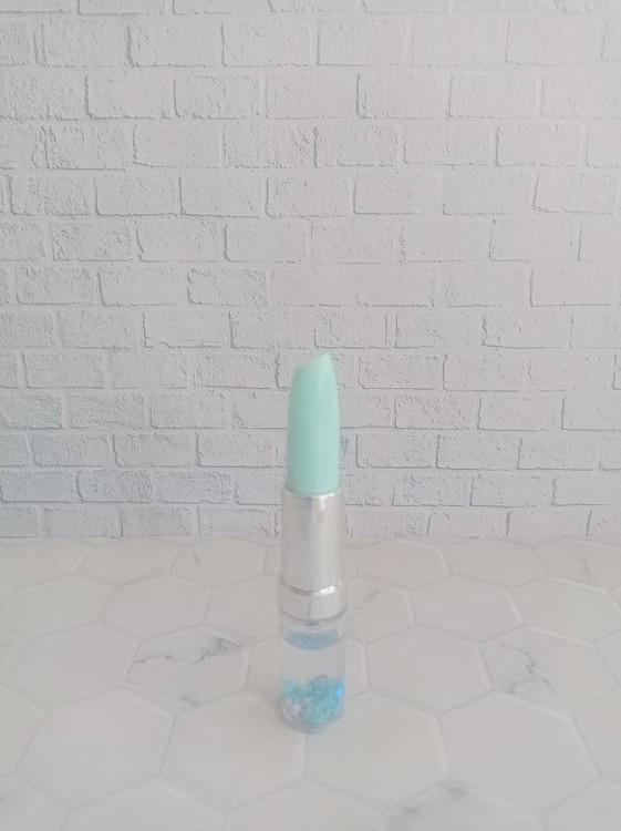 روان نویس فانتزی رنگ آبی طرح رژ لب اکلیلی