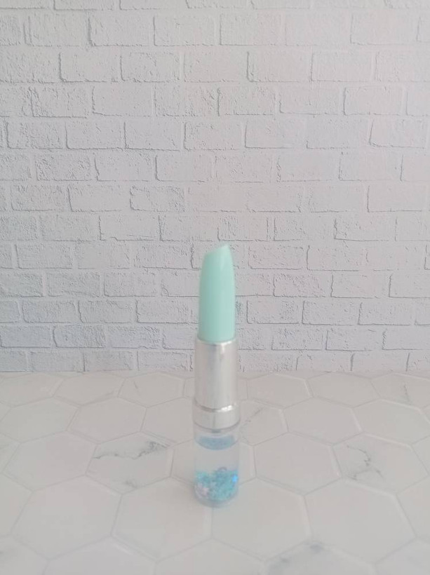 روان نویس فانتزی رنگ آبی طرح رژ لب اکلیلی
