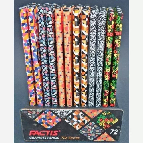 مداد مشکی فکتیس مدل Graphite pencil طرح کاشی 1 عددی