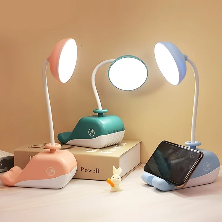 چراغ مطالعه مدل شارژی فانتزی طرح دلفین استند دار