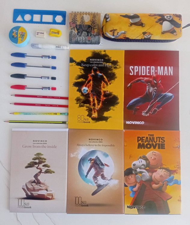 بسته لوازم تحریر ششم دبستان پسرانه اقتصادی مجموعه ۲۰ عددی