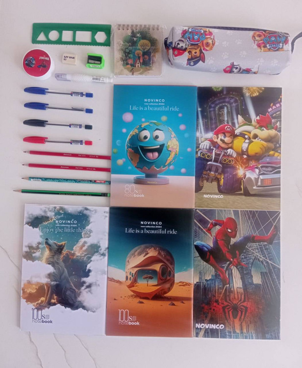 بسته لوازم تحریر ششم دبستان پسرانه اقتصادی مجموعه ۲۰ عددی