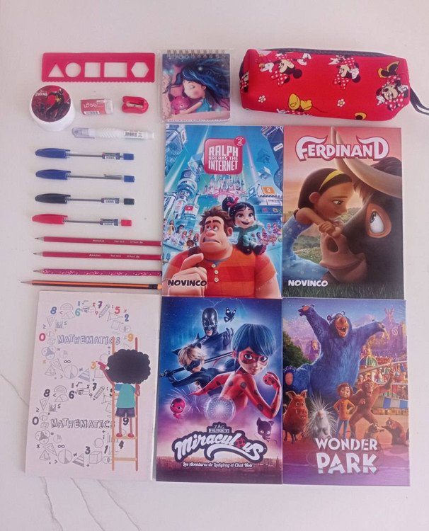 بسته لوازم تحریر پنجم دبستان دخترانه اقتصادی مجموعه 20 عددی