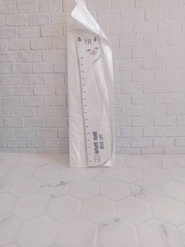 خط کش فانتزی چوبی طرح گربه 20 سانتی متری