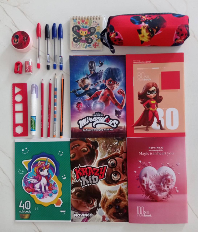 بسته لوازم تحریر چهارم دبستان دخترانه اقتصادی مجموعه 20 عددی