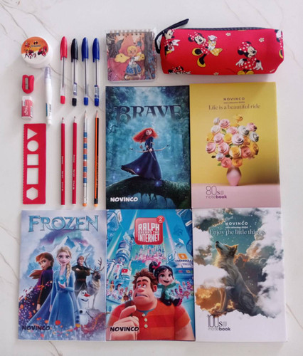 بسته لوازم تحریر سوم دبستان دخترانه اقتصادی مجموعه 20 عددی