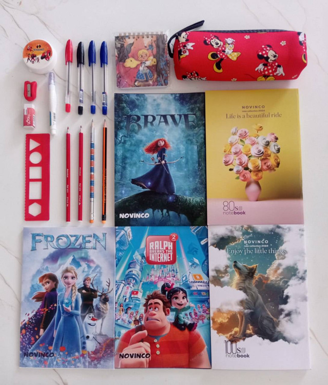 بسته لوازم تحریر سوم دبستان دخترانه اقتصادی مجموعه 20 عددی