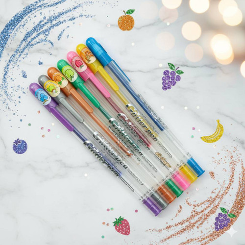 خودکار اکلیلی 7رنگ میوه ای عطری