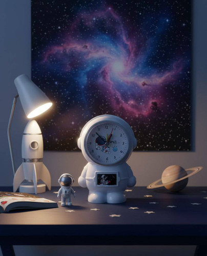 ساعت رومیزی زنگ دار مدل فضانورد