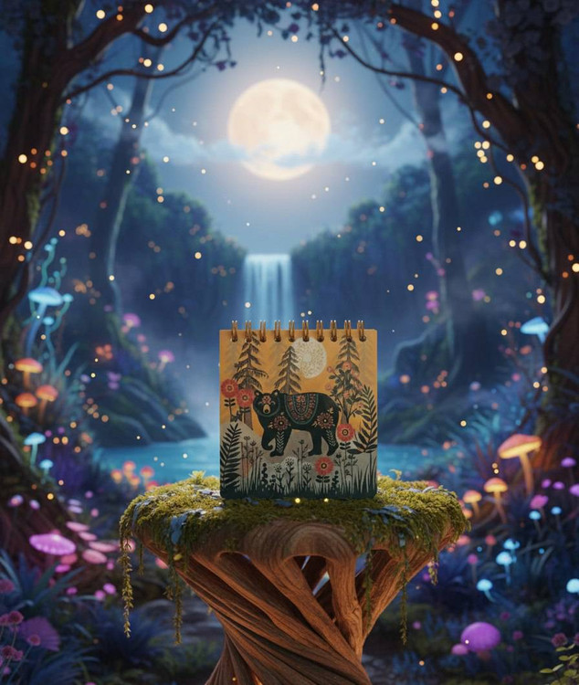 دفترچه 10×10 طرح دار فانتزی طرح خرس