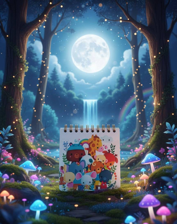 دفترچه 10×10 طرح دار فانتزی طرح حیوانات