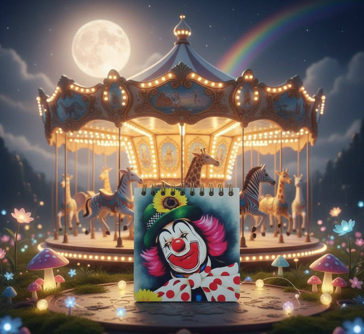 دفترچه 10×10 طرح دار فانتزی طرح جوکر